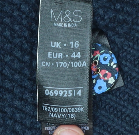 Marks and Spencer Women's Blue Cardigan UK 16