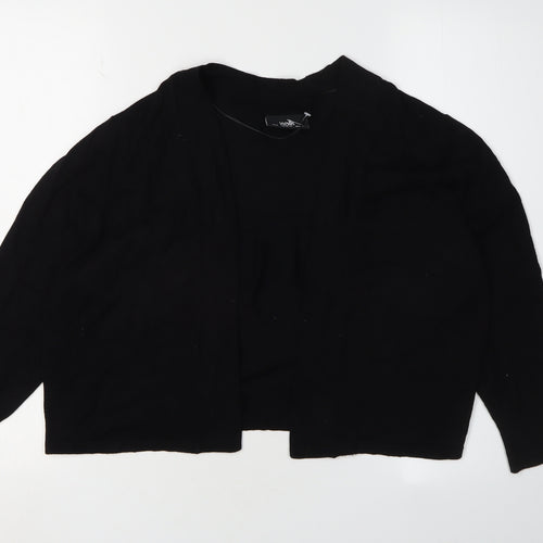 Wallis Women's Black Cardigan M Viscose Knit Long Sleeve