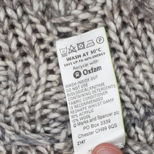 Marks and Spencer Women's Grey Pullover Jumper Size 14