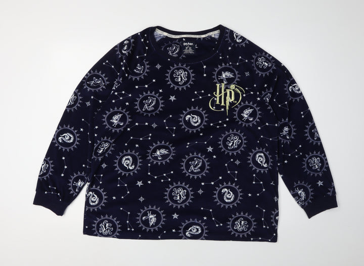 Harry Potter Blue L Pyjama Top Women's Winter