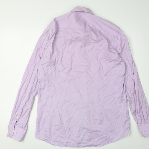 Hugo Boss Men's Purple Slim Fit Dress Shirt Size 16