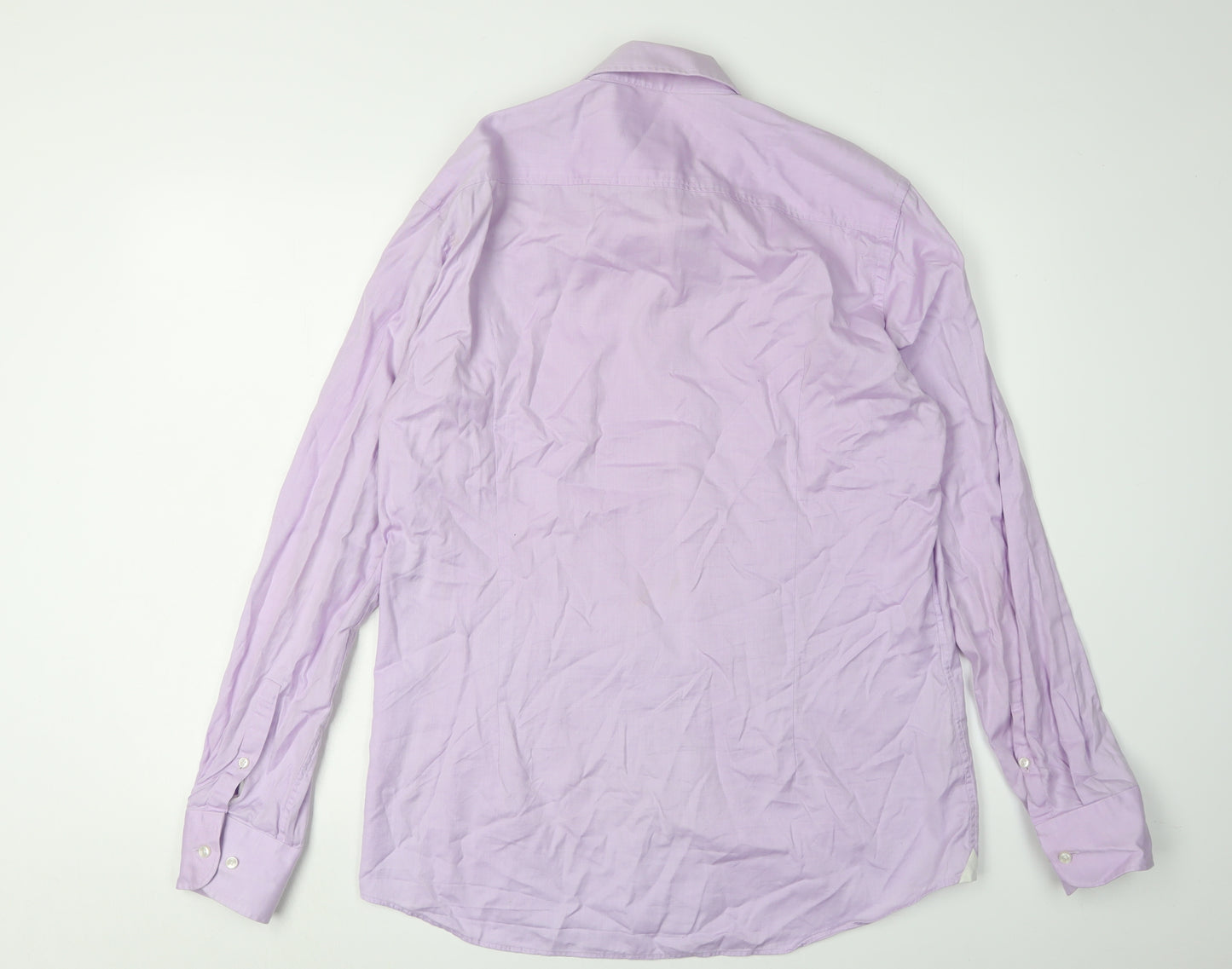 Hugo Boss Men's Purple Slim Fit Dress Shirt Size 16