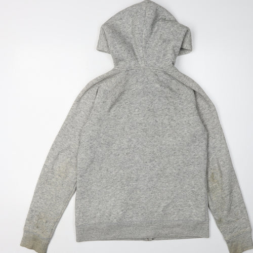 Jack Wills Women's Grey Full Zip Hoodie Size 12