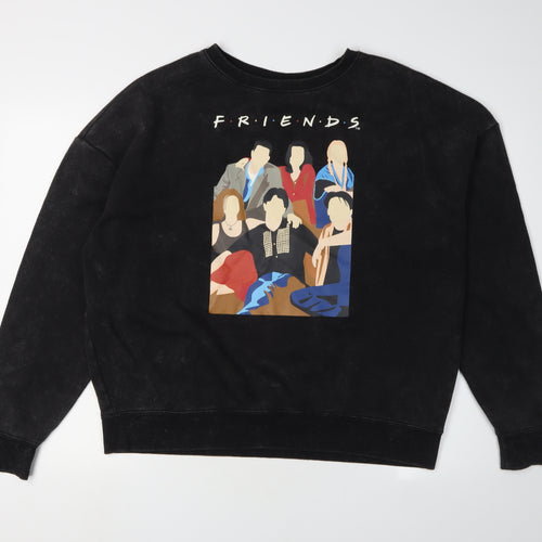 Friends Unisex Adults Black Pullover Sweatshirt L
