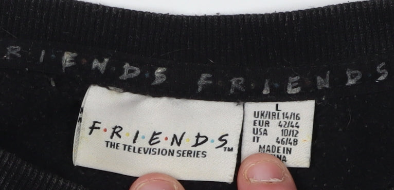 Friends Unisex Adults Black Pullover Sweatshirt L