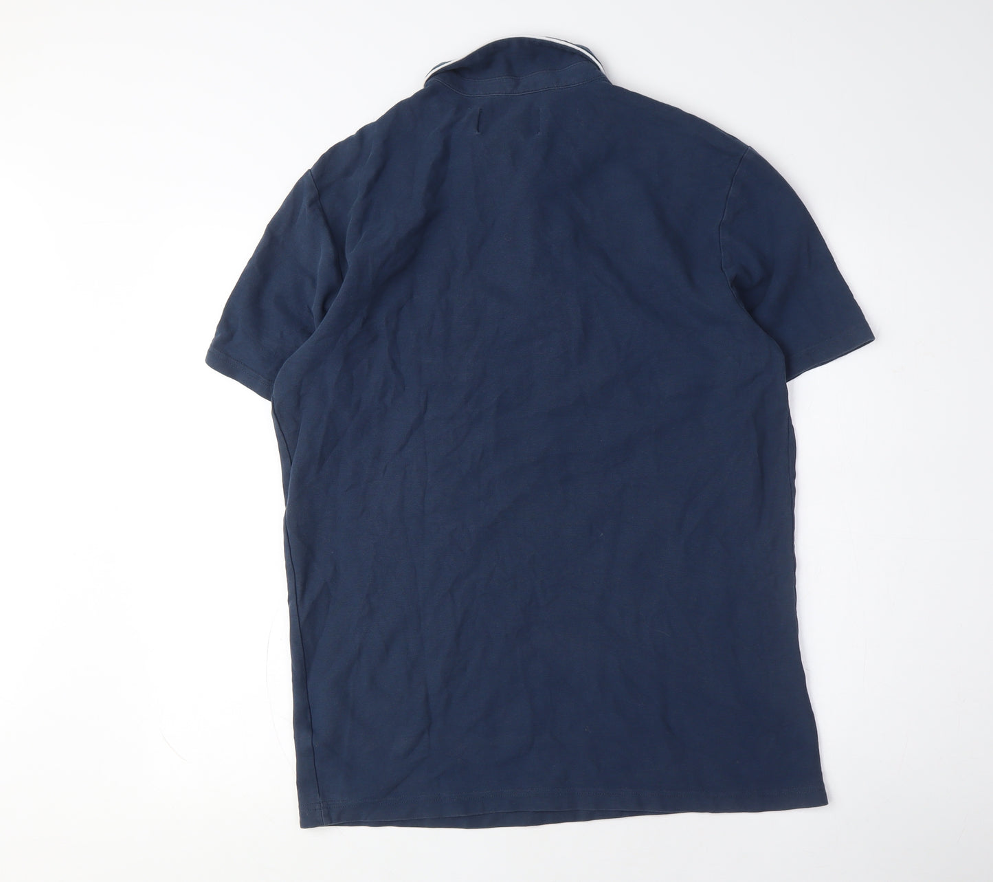 Original Penguin Men Blue Polo Shirt, Short Sleeve, Size L