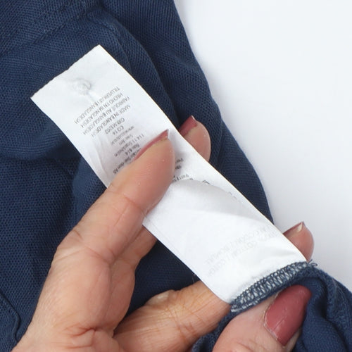 Original Penguin Men Blue Polo Shirt, Short Sleeve, Size L