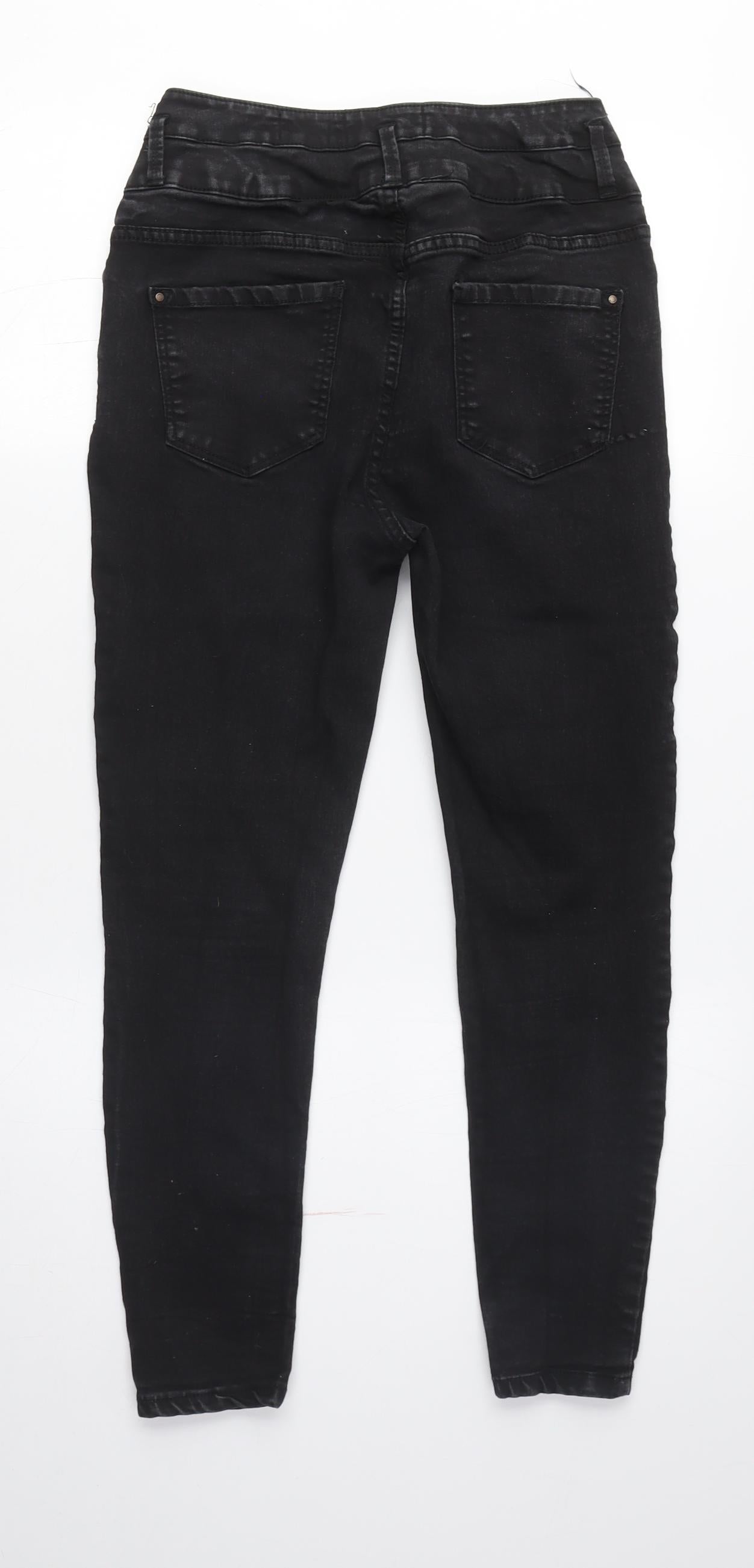 Yazmin Women's Black High Waist Skinny Jeans, Size 12