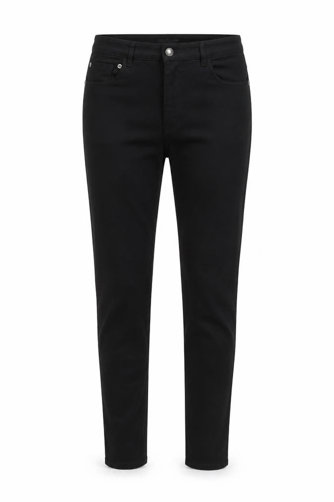Front view of Women's Black Skinny Jeans, size 10, Slim Fit