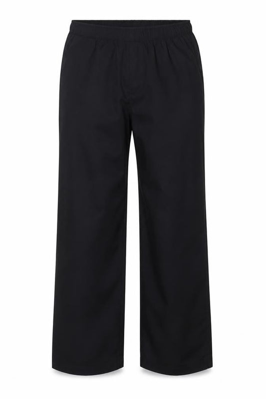 Front view of James & Nicholson unisex black l jogger trousers