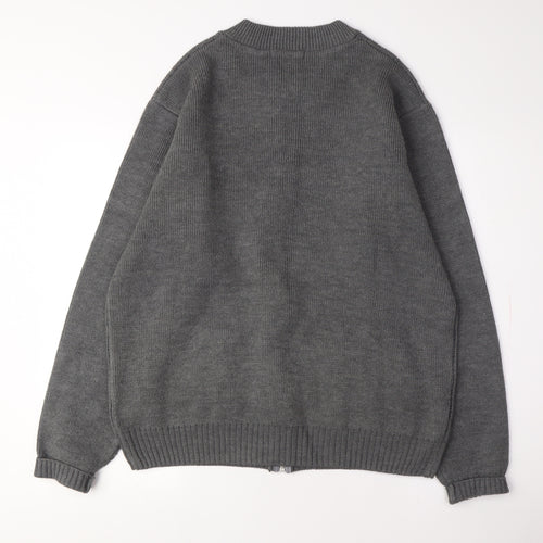 Premier Man Grey Full Zip XL Knit Jumper for Men
