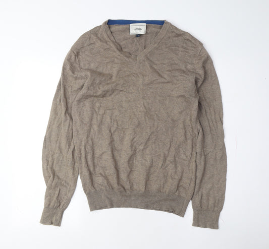 John Lewis Men's Beige Cashmere Blend Pullover - Size S