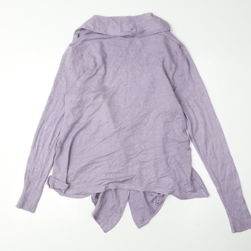 Per Una Women's Purple Cowl Neck Cardigan, Size 16
