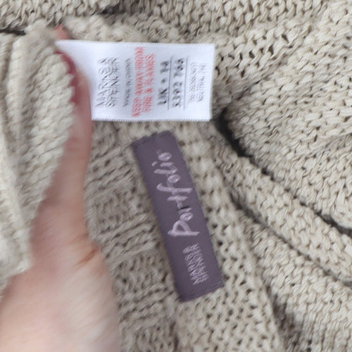 Marks and Spencer Women's Beige Cardigan Size 12