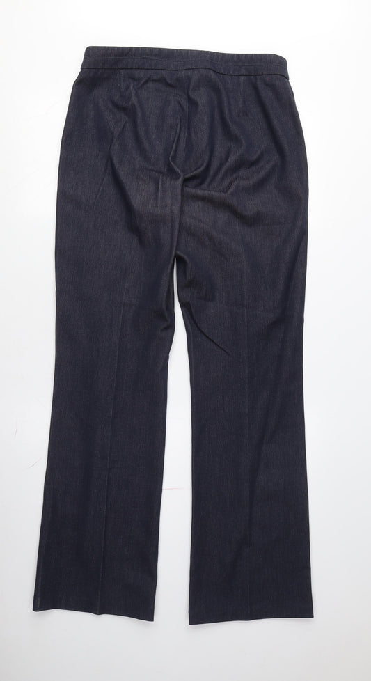 Principles Women's Blue Trousers Size 12 Regular Fit