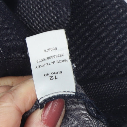 Principles Women's Blue Trousers Size 12 Regular Fit