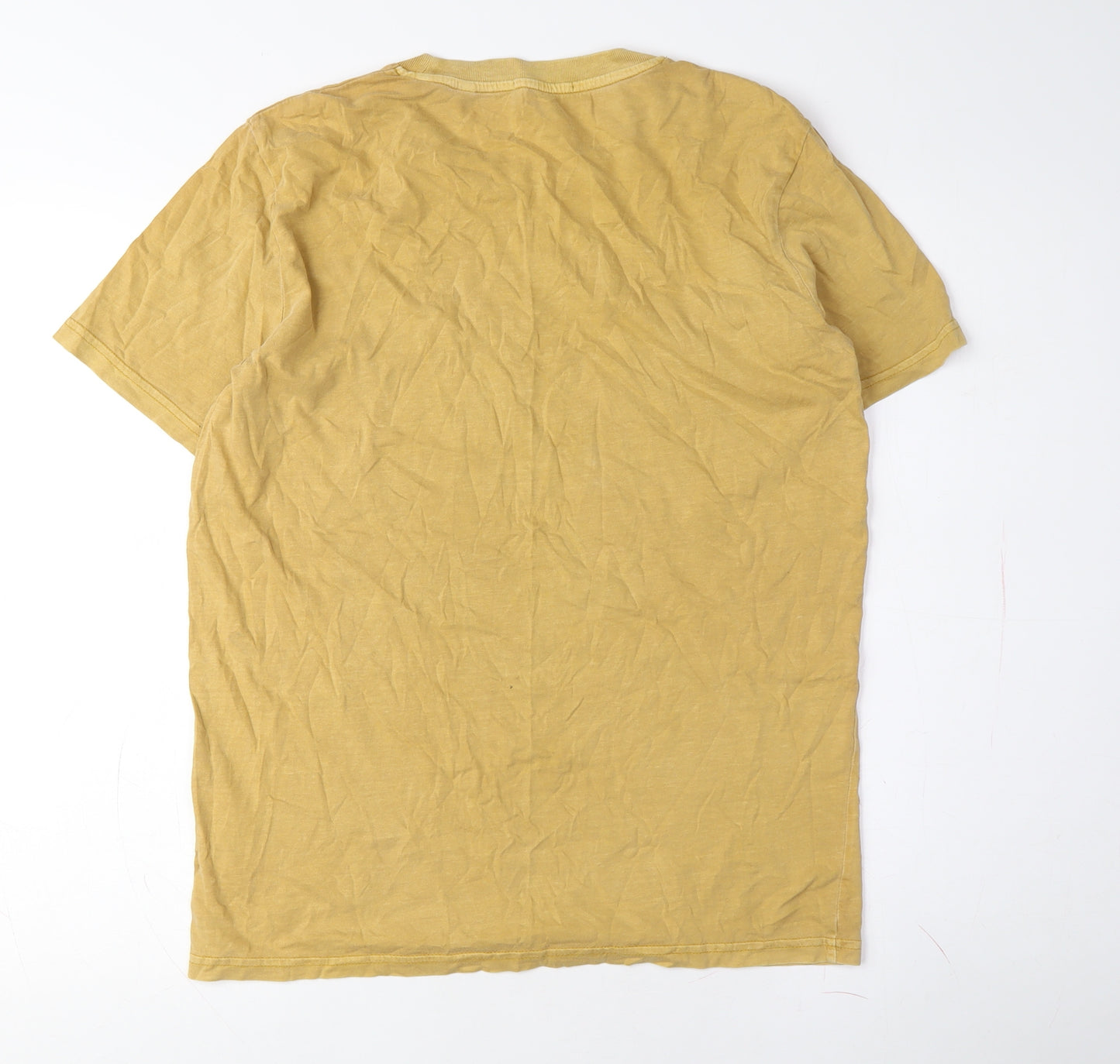 Idioa Men’s Yellow Graphic Print T-Shirt Size S