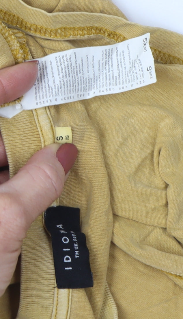 Idioa Men’s Yellow Graphic Print T-Shirt Size S
