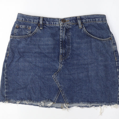 BDG Women's Blue Denim Mini Skirt with Pockets, L
