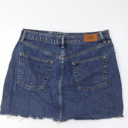 BDG Women's Blue Denim Mini Skirt with Pockets, L