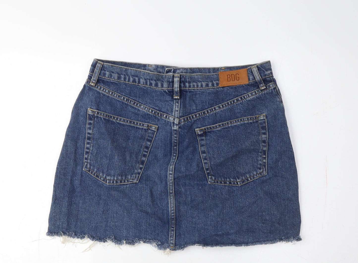 BDG Women's Blue Denim Mini Skirt with Pockets, L