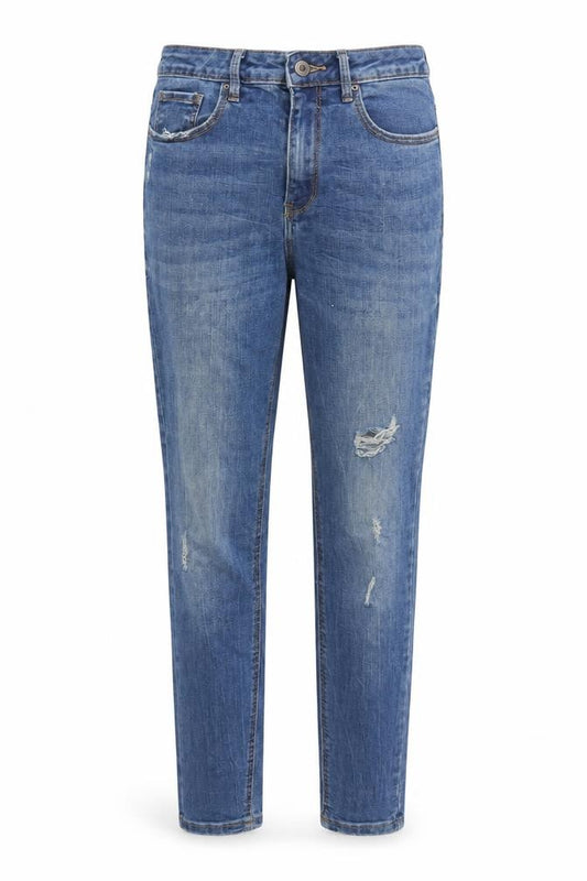 Front view of Vero Moda Women's Blue Boyfriend Jeans -, size 2