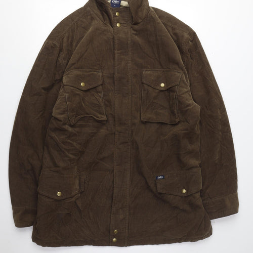 Cotton Traders Men's Brown Parka Jacket XL Corduroy
