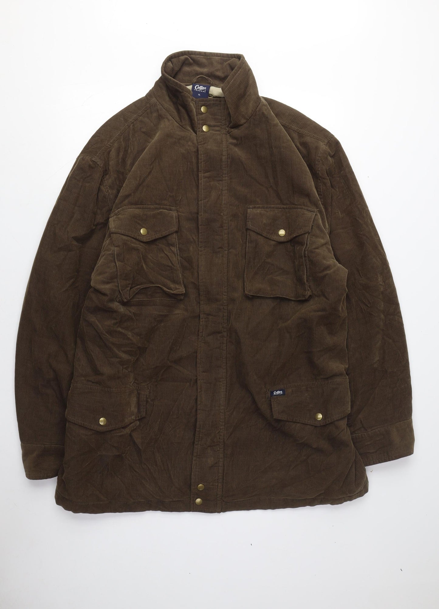 Cotton Traders Men's Brown Parka Jacket XL Corduroy