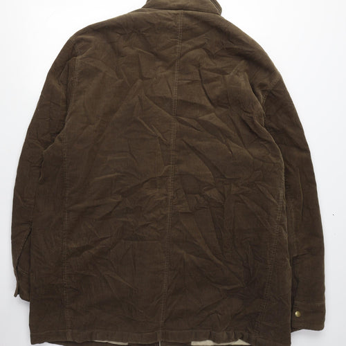 Cotton Traders Men's Brown Parka Jacket XL Corduroy
