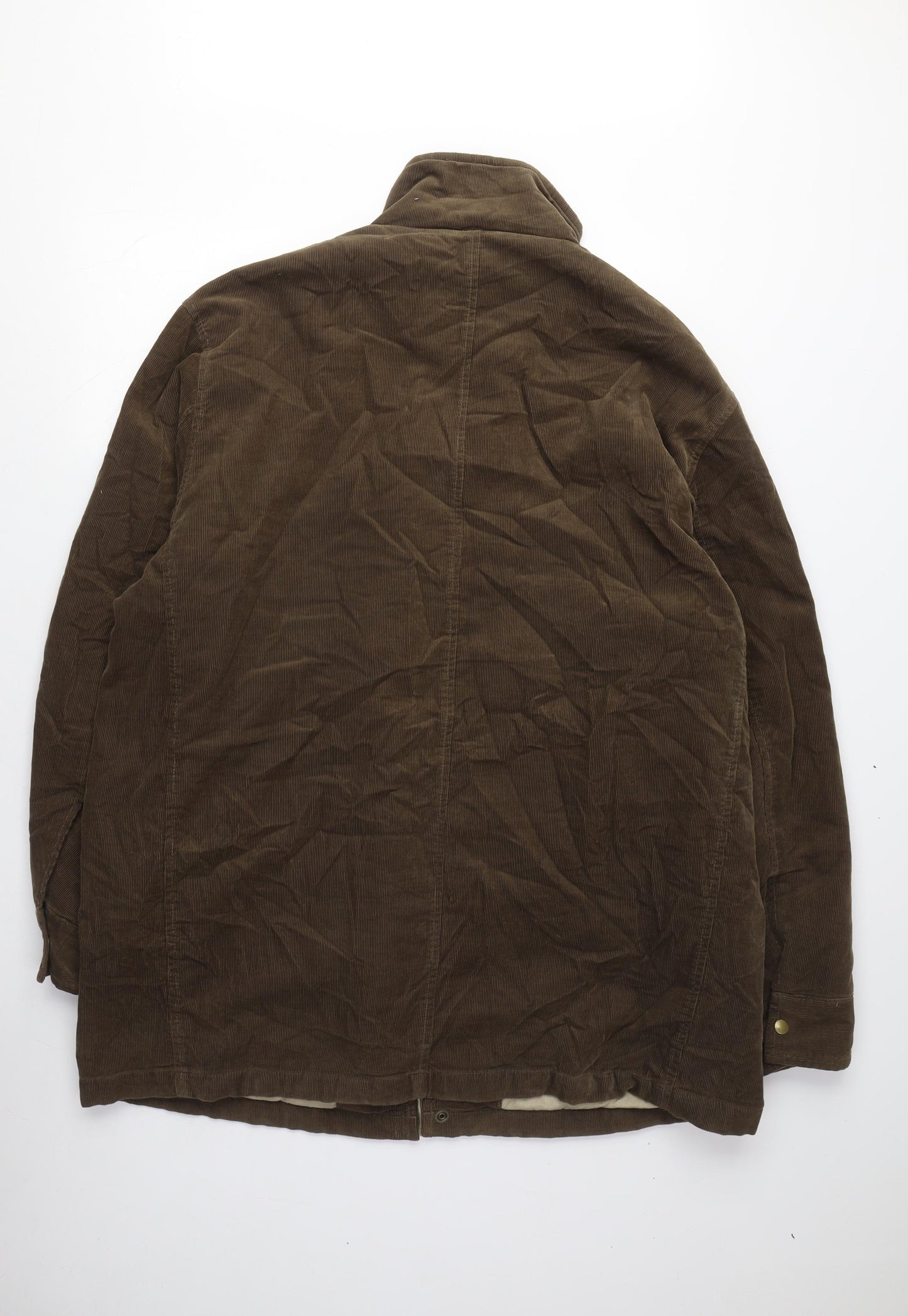 Cotton Traders Men's Brown Parka Jacket XL Corduroy