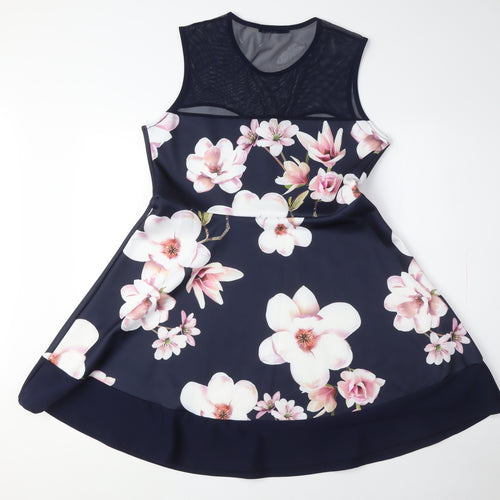 QUIZ Women's Multicoloured Floral Dress Size 16