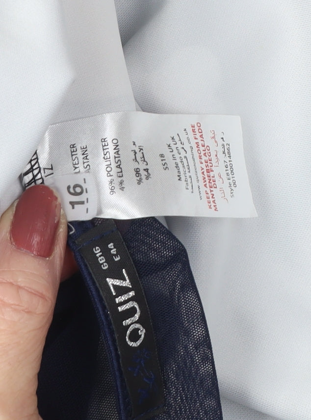 QUIZ Women's Multicoloured Floral Dress Size 16