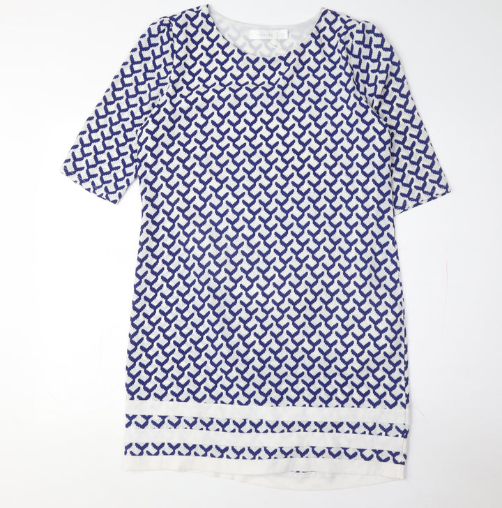 H&amp;M Women's Blue White Shift Dress S