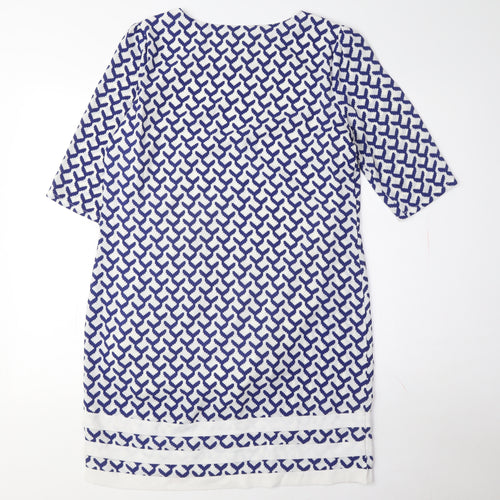 H&amp;M Women's Blue White Shift Dress S
