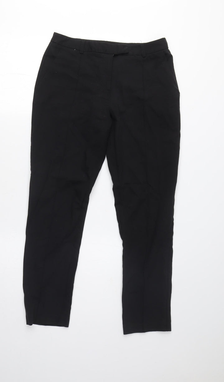 Topshop Women's Black Straight Trousers Size 8