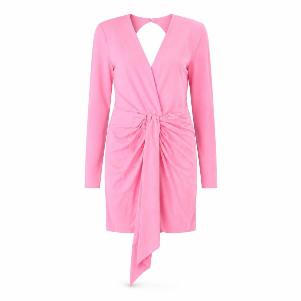 Zara Women’s Pink Bodycon V-Neck Party Dress - S