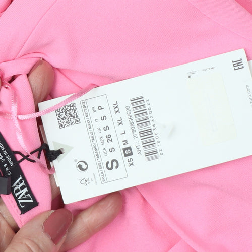 Zara Women’s Pink Bodycon V-Neck Party Dress - S