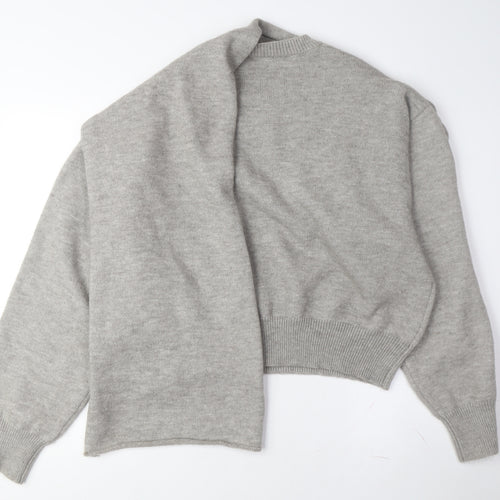 AmyEnjoyLife Women's Grey Long Sleeve Pullover Jumper