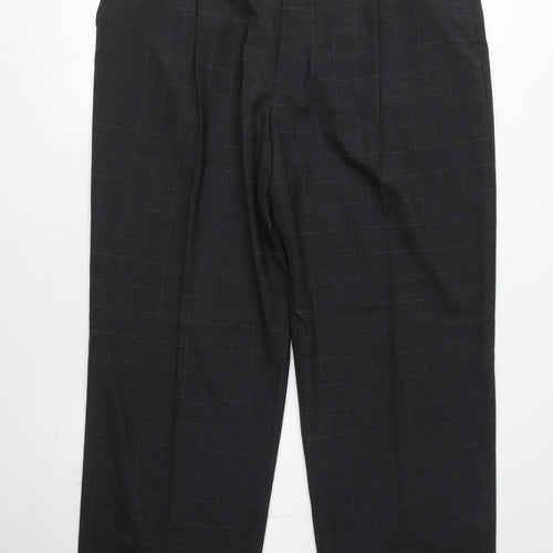Armando Men's Black Check Dress Pants, Size M