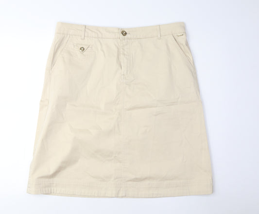 Marks and Spencer Women's Beige Knee-Length Skirt Size 14