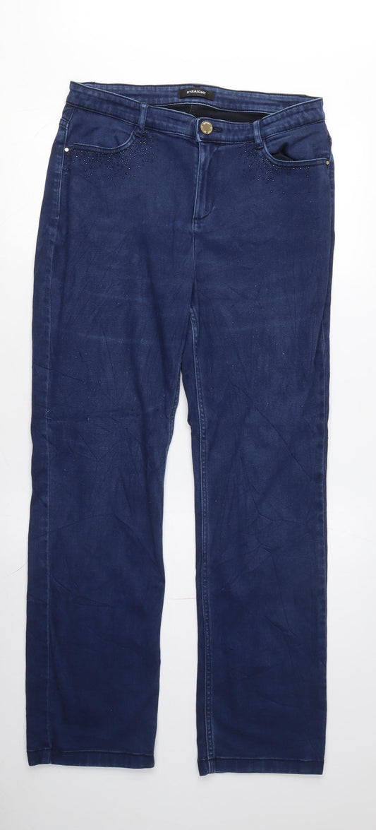 Marks and Spencer Women's Blue Straight Jeans Size 14