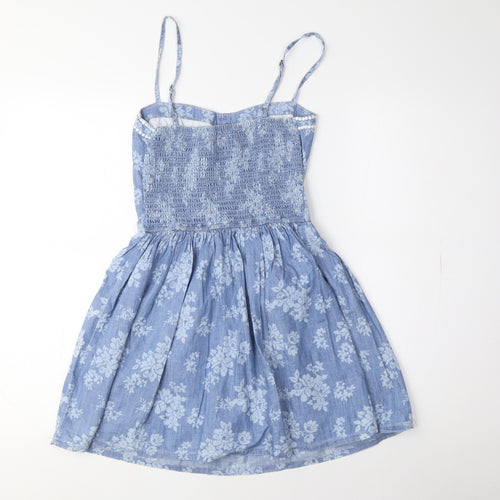 Abercrombie Girls Blue Floral A-Line Dress XL