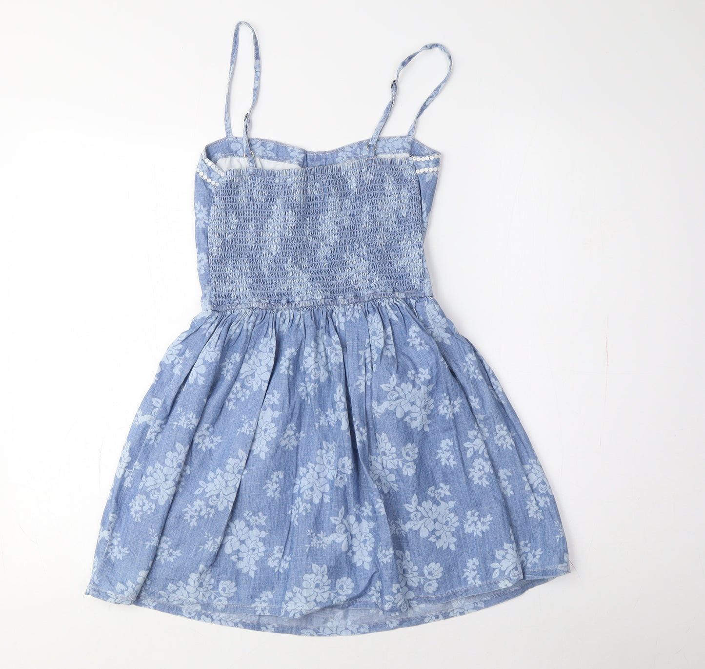 Abercrombie Girls Blue Floral A-Line Dress XL