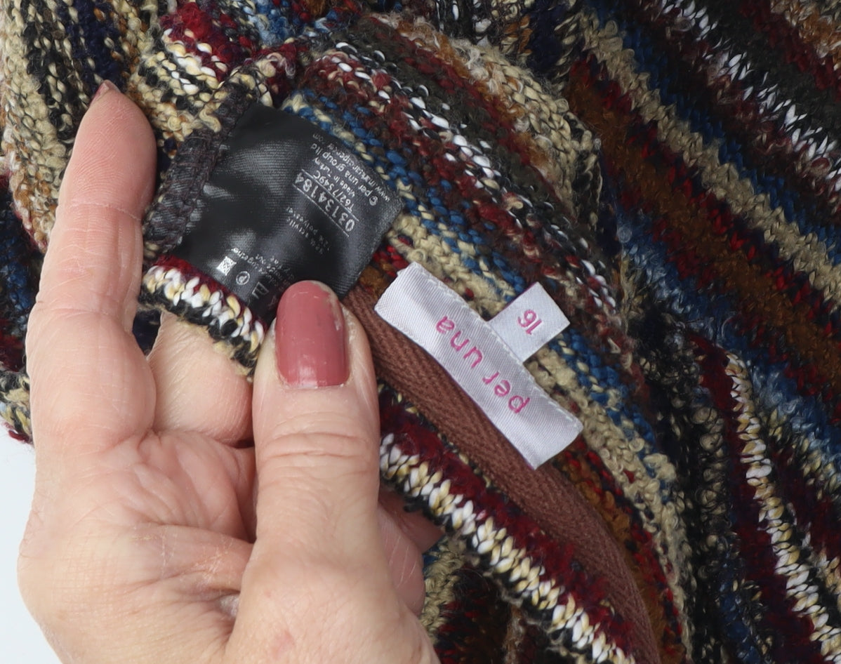 Per Una Women's Multicoloured Cardigan Size 16