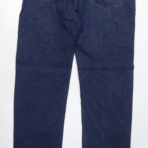 Marks and Spencer Men's Blue Straight Leg Jeans L