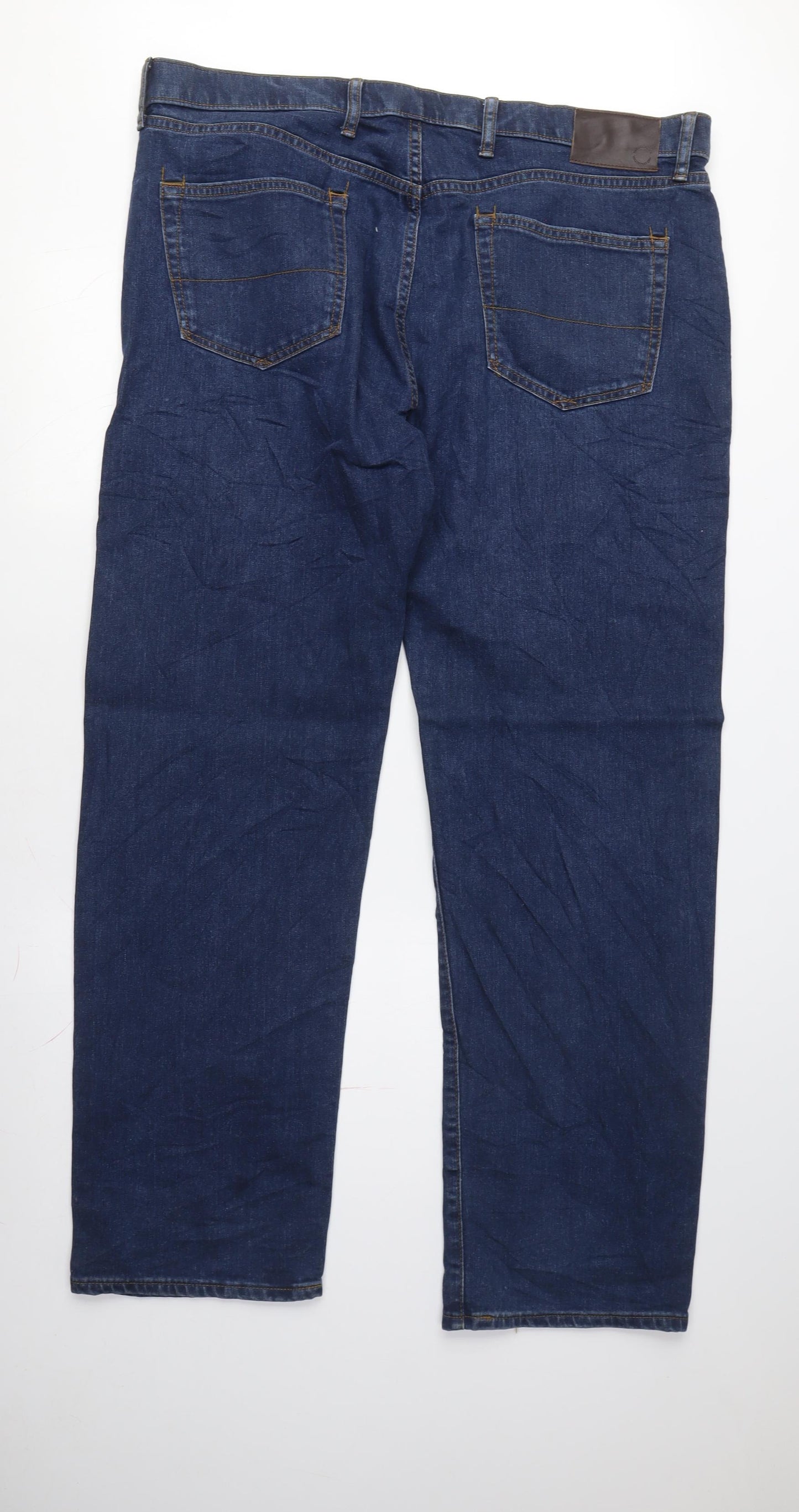 Marks and Spencer Men's Blue Straight Leg Jeans L