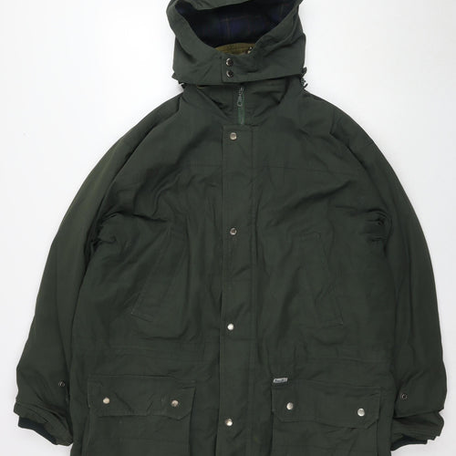 Bhs Men's Green XL Parka Jacket with Hood