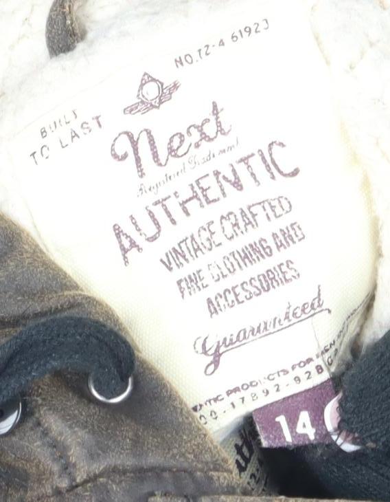 Next Women's Brown Parka Coat Size 14 Fur Hooded Winter Casual