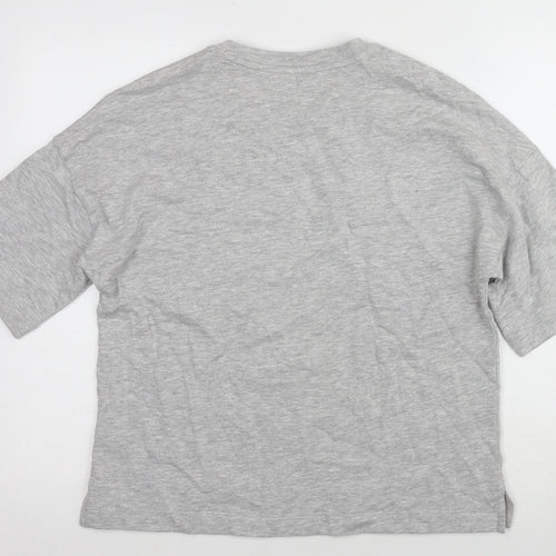 Marks and Spencer Grey Women's T-Shirt, M, Basic Style