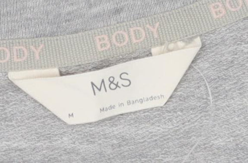 Marks and Spencer Grey Women's T-Shirt, M, Basic Style